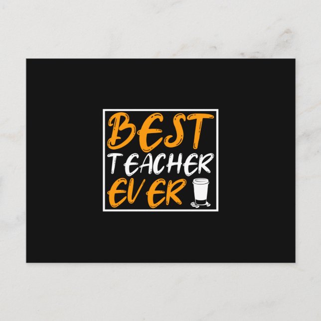Kaffee Art Best Teacher jemals Postkarte (Vorderseite)