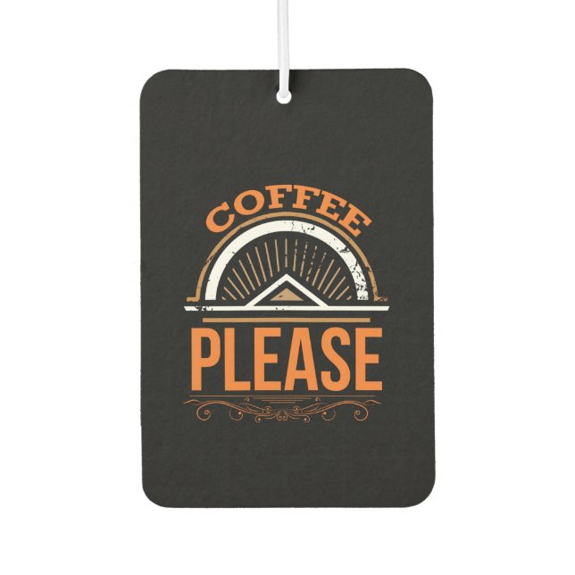 Kaffee Art Coffee Bitte Autolufterfrischer (Vorderseite)