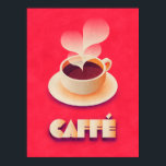 Kaffee Art Deco Red Poster<br><div class="desc">Art Déco Vintager Retro-Kaffee.</div>