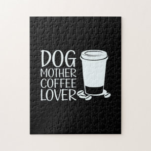 Kaffee Art Dog Mutter Kaffee Lover Puzzle