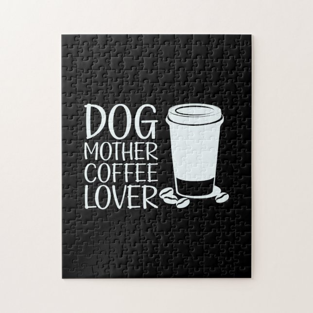 Kaffee Art Dog Mutter Kaffee Lover Puzzle (Vertikal)