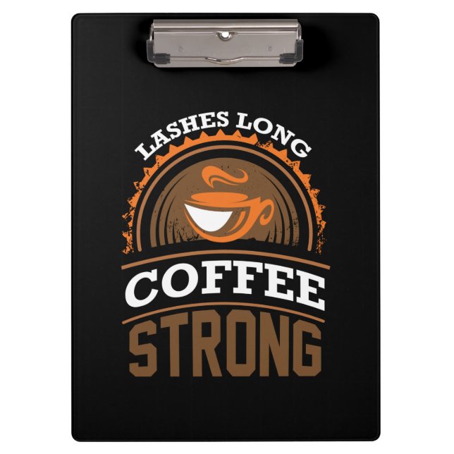 Kaffee Art Kaffee stark Klemmbrett (Vorderseite)