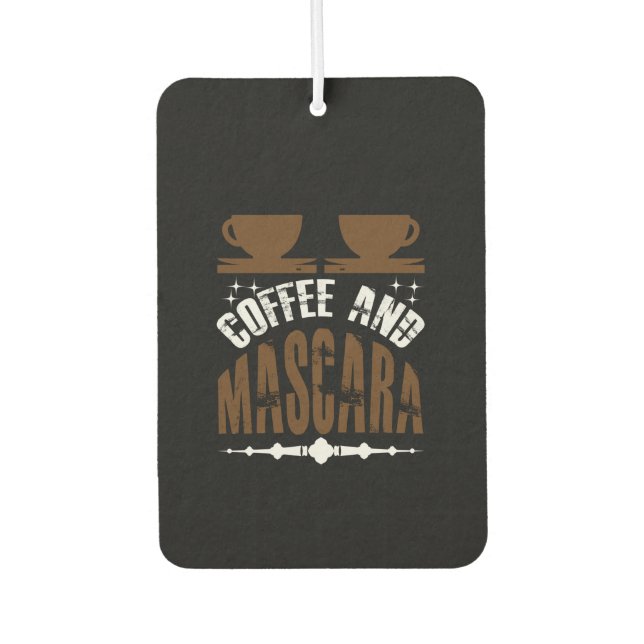 Kaffee Art Kaffee und Mascara Autolufterfrischer (Vorderseite)