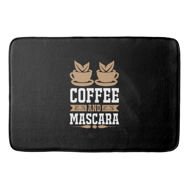 Kaffee Art Kaffee und Mascara Badematte (Vorderseite)