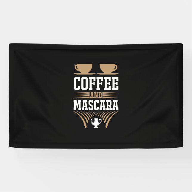 Kaffee Art Kaffee und Mascara Banner (Horizontal)