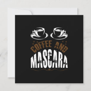 Kaffee Art Kaffee und Mascara Feiertagskarte
