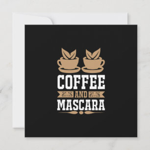 Kaffee Art Kaffee und Mascara Feiertagskarte