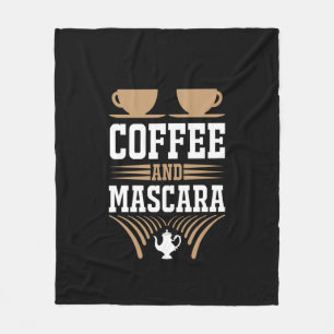 Kaffee Art Kaffee und Mascara Fleecedecke