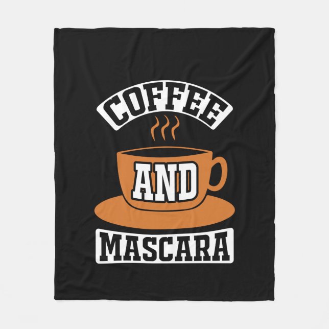 Kaffee Art Kaffee und Mascara Fleecedecke (Vorderseite)