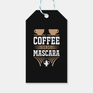 Kaffee Art Kaffee und Mascara Geschenkanhänger