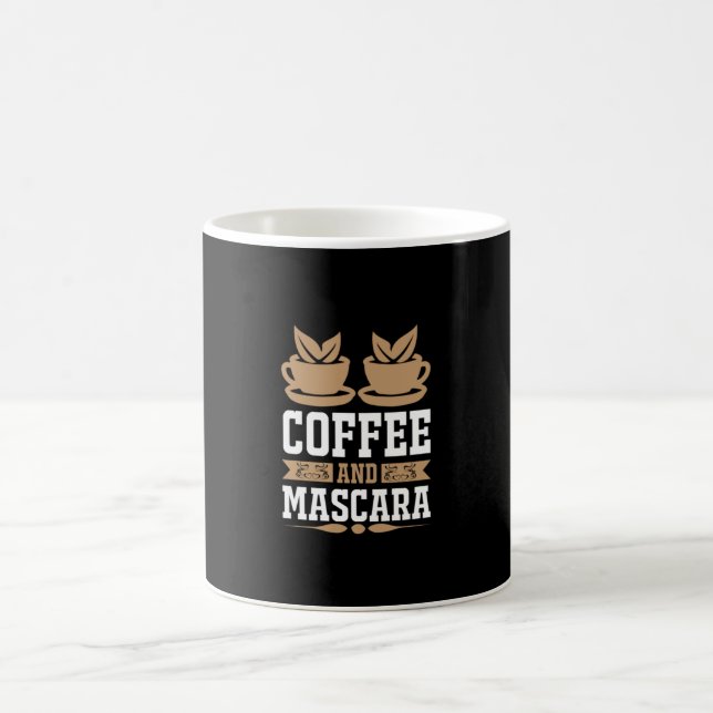 Kaffee Art Kaffee und Mascara Kaffeetasse (Mittel)
