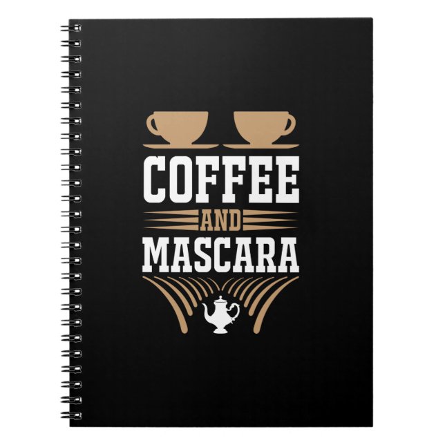 Kaffee Art Kaffee und Mascara Notizblock (Vorderseite)