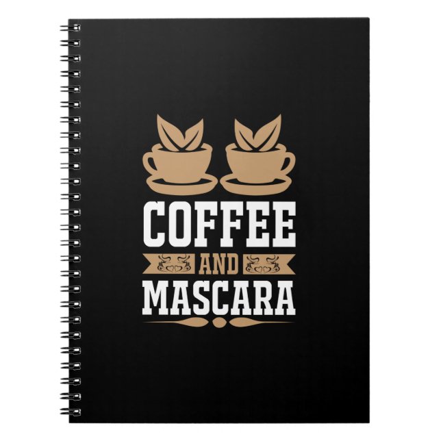 Kaffee Art Kaffee und Mascara Notizblock (Vorderseite)