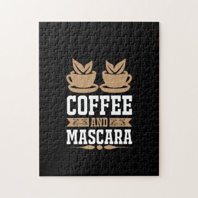 Kaffee Art Kaffee und Mascara Puzzle (Vertikal)