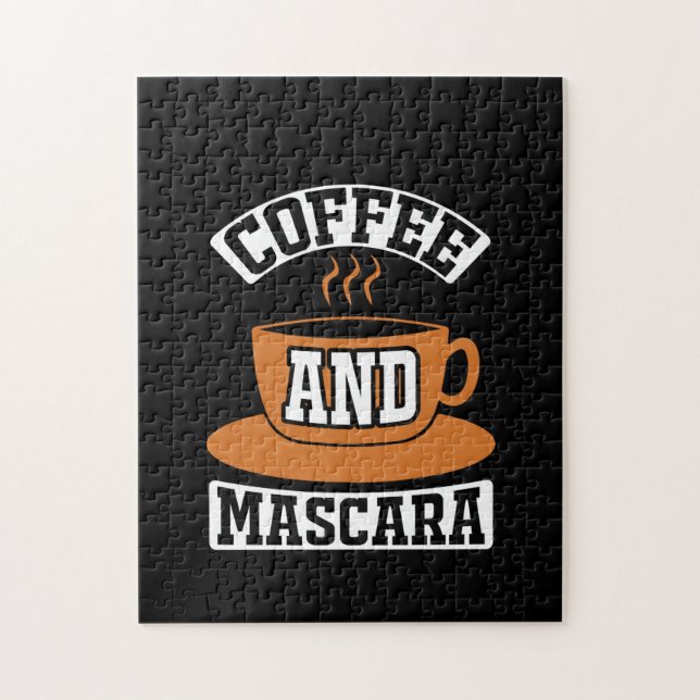 Kaffee Art Kaffee und Mascara Puzzle (Vertikal)
