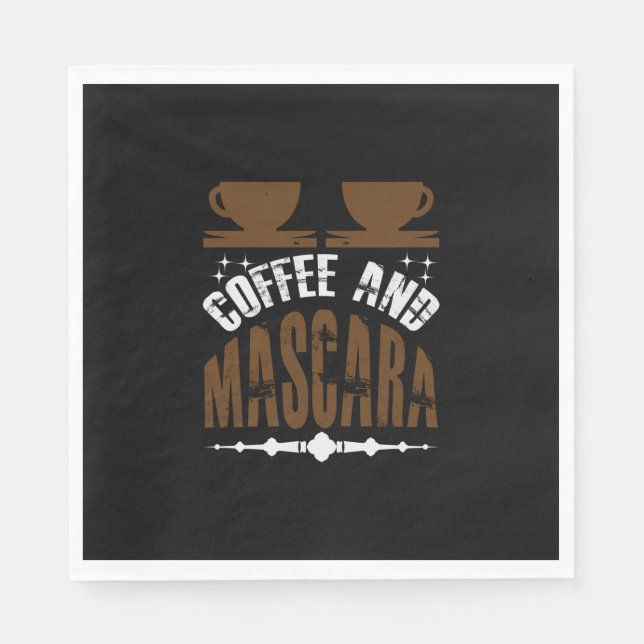 Kaffee Art Kaffee und Mascara Serviette (Vorderseite)