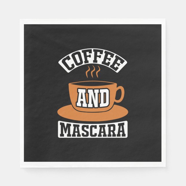 Kaffee Art Kaffee und Mascara Serviette (Vorderseite)