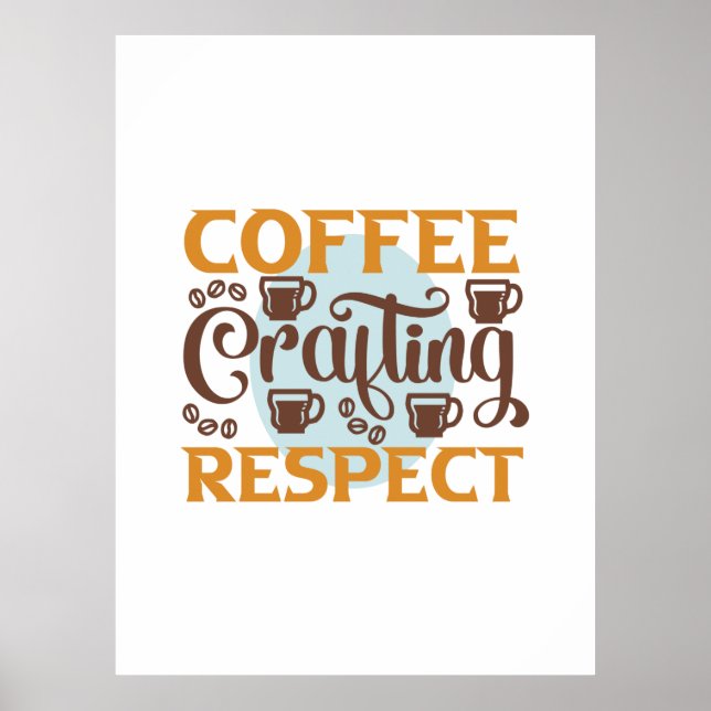 Kaffee Art Kaffeekaffee Achtung Poster (Vorne)