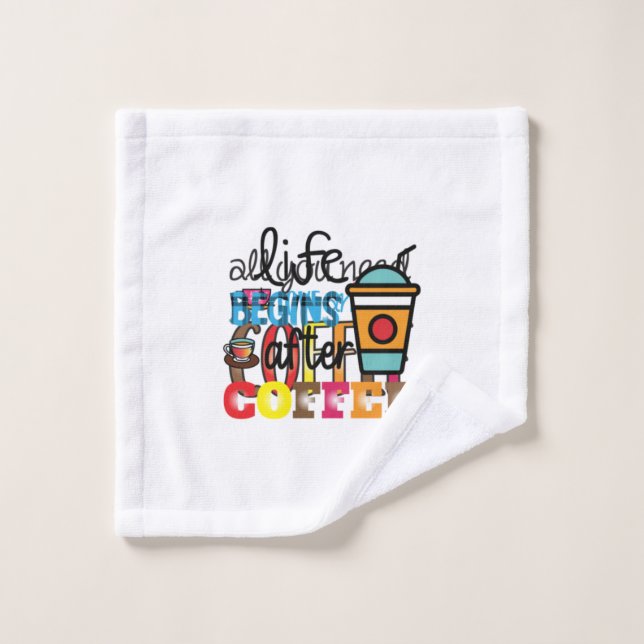 Kaffee Art Life beginnt nach dem Kaffee Waschlappen (Waschlappen)