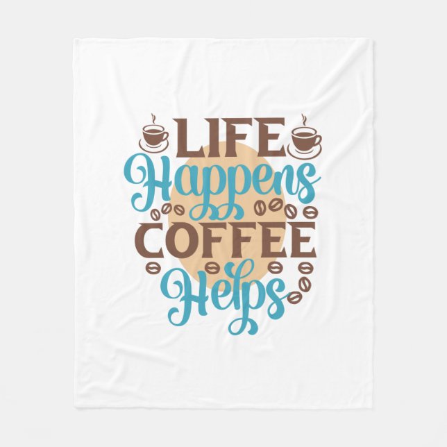 Kaffee Art Life: Kaffeelieferungen Fleecedecke (Vorderseite)