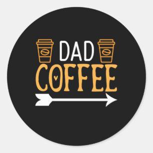 Kaffee Art Vater Kaffee Runder Aufkleber