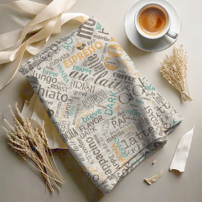 Kaffee auf Burlap Word Cloud Aquamarin ID283 Stoff (Von Creator hochgeladen)