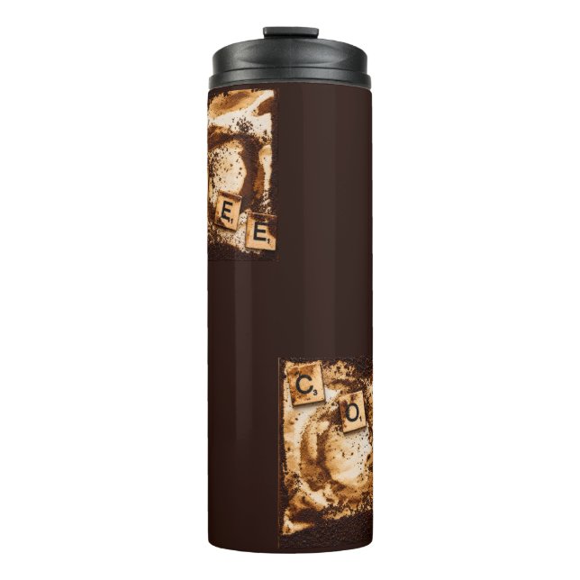 Kaffee auf Kaffee Thermosbecher (Vorderseite)