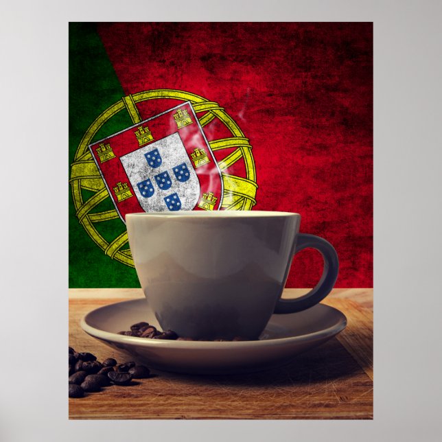 Kaffee aus Portugal Poster (Vorne)