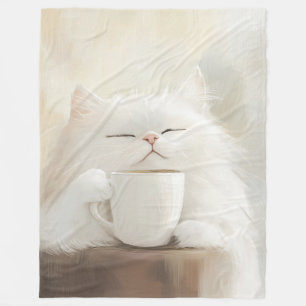 Kaffee aus weichem Weiß - Gemütlich Whimsical Fleecedecke
