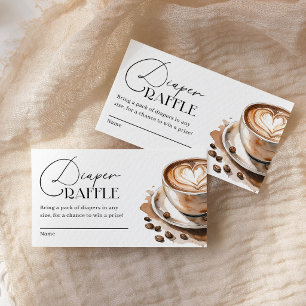 Kaffee-Baby-braut-Baby-Shower-Windel-Raffle Begleitkarte