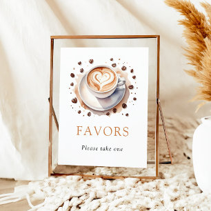 Kaffee Baby Dusche Favorit Party Papier-Zeichen Poster