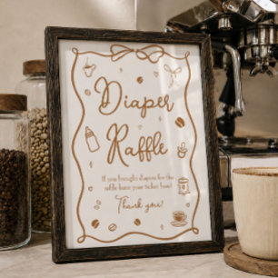 Kaffee-Baby-Party-Windel-Raffel  Poster