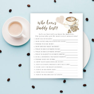 Kaffee-Babydusche - Spiel, das Papa am besten kenn