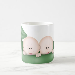 Kaffee-Babyparty paart "Erbse in einer Hülse" Kaffeetasse