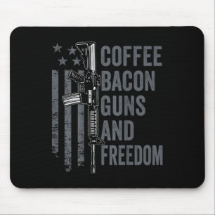 Kaffee Bacon Guns & amp; Freiheit - Grillen Grill Mousepad