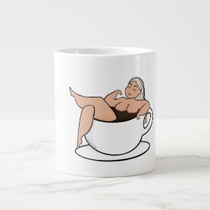 Kaffee baden - Niedliche und kurvige Tasse
