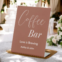 Kaffee Bar Brown Terracotta Wedding Pedestal Zeich