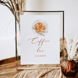 Kaffee Bar Liebe braut Poster