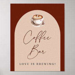Kaffee Bar Liebe ist das Brechen Brautparty Poster