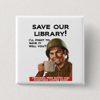 Kaffee-Bar-Quadrat-Abzeichen Button