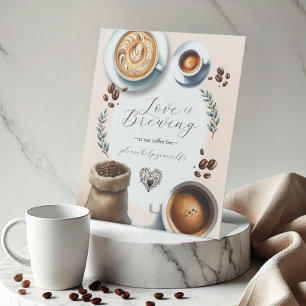 Kaffee Bar Tabletop Liebe brauen Sockelschild