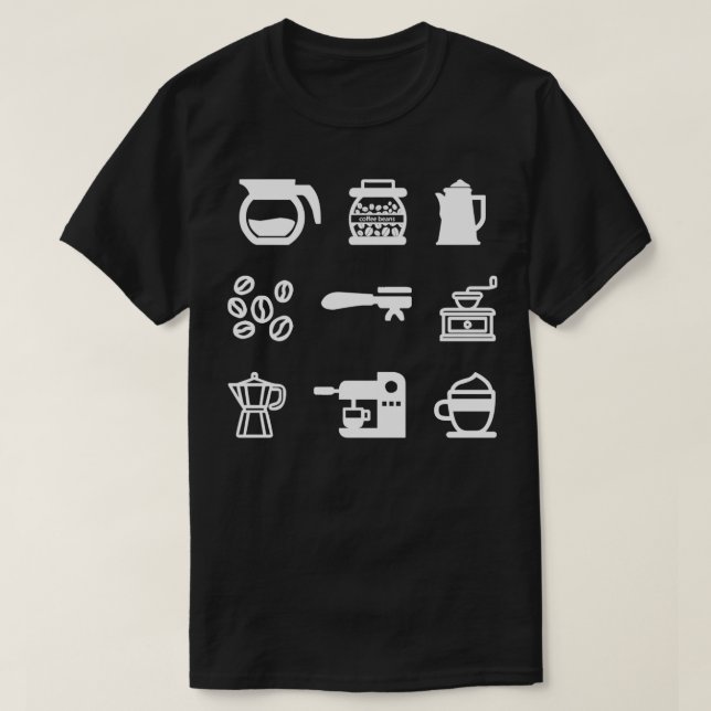 Kaffee Barista 4 T-Shirt (Design vorne)