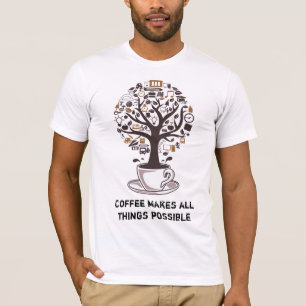 Kaffee, Baum des Lebens, Koffein T-Shirt