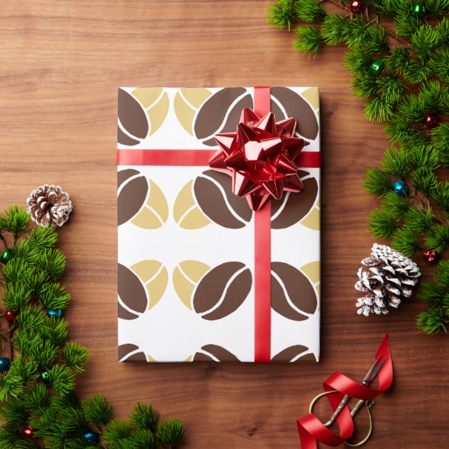 Kaffee Bean Charm Wrapping Papier für Geschenke Geschenkpapier (Feiertagsgeschenk)