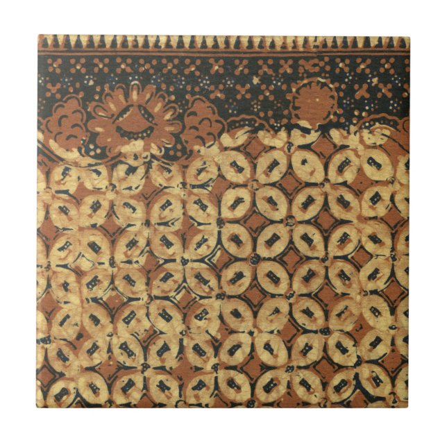 Kaffee Bean Earthy Boho Rustic Fliese (Vorderseite)