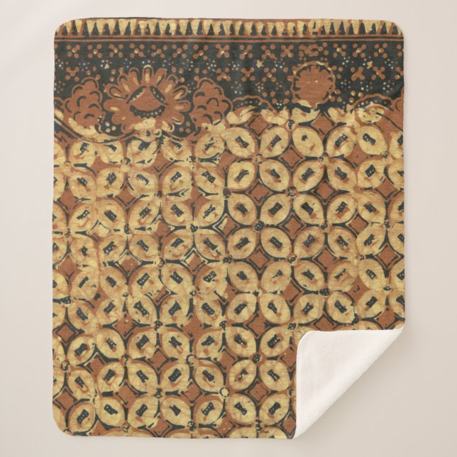 Kaffee Bean Earthy Boho Rustic Sherpadecke (Vorderseite)