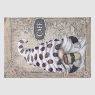 Kaffee Bean Latte Gnome Decoupage Seidenpapier