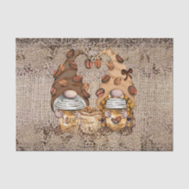 Kaffee Bean Latte Gnomes Decoupage Seidenpapier