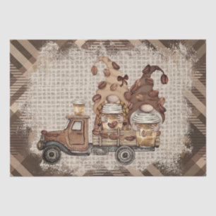 Kaffee Bean Latte Gnomes Decoupage Seidenpapier