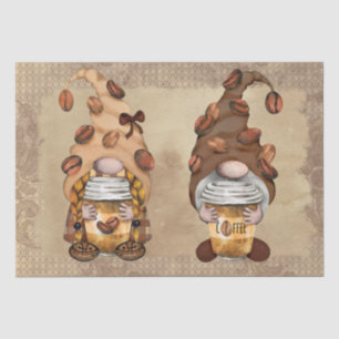 Kaffee Bean Latte Gnomes Decoupage Seidenpapier